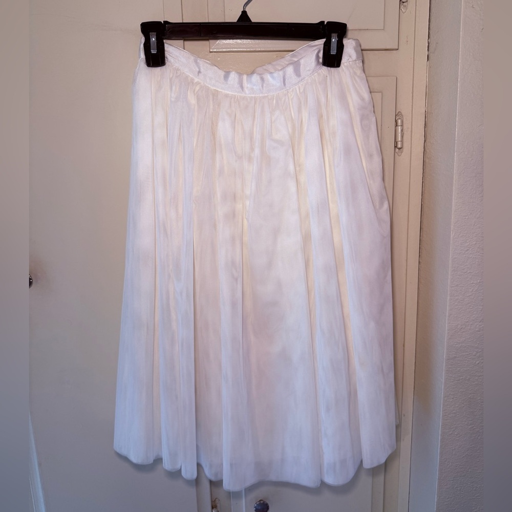 Topshop Elegant White A-Line Skirt